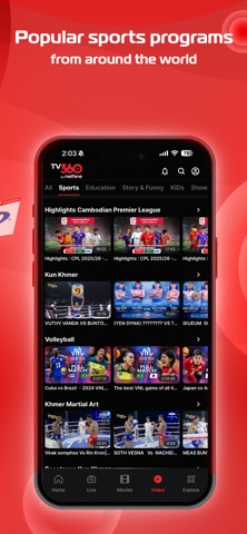 TV360 by Metfone iPhone screenshot 3