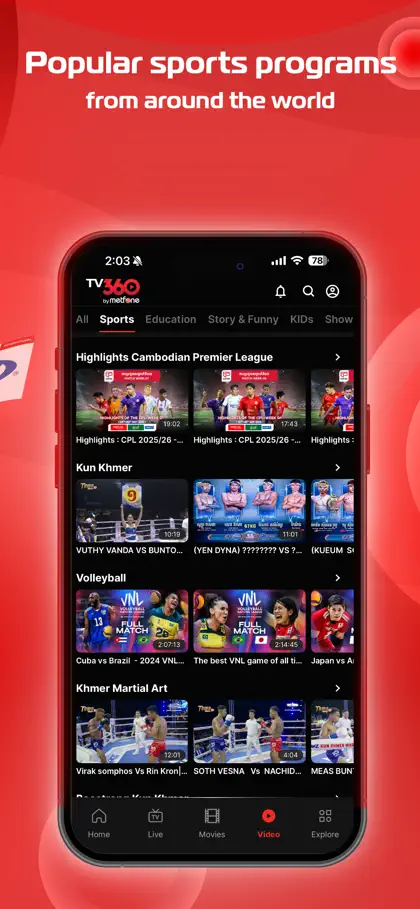 TV360 by Metfone ekran görüntüsü 3 / 5