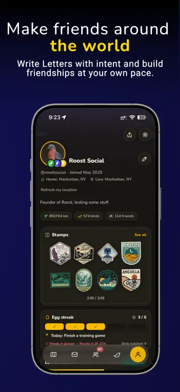 Roost Social: Penpal & Friends screenshot 3 of 7