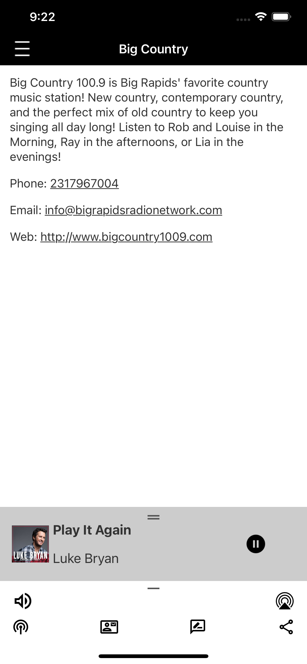 Big Country 100.9 Big Rapids screenshot 3