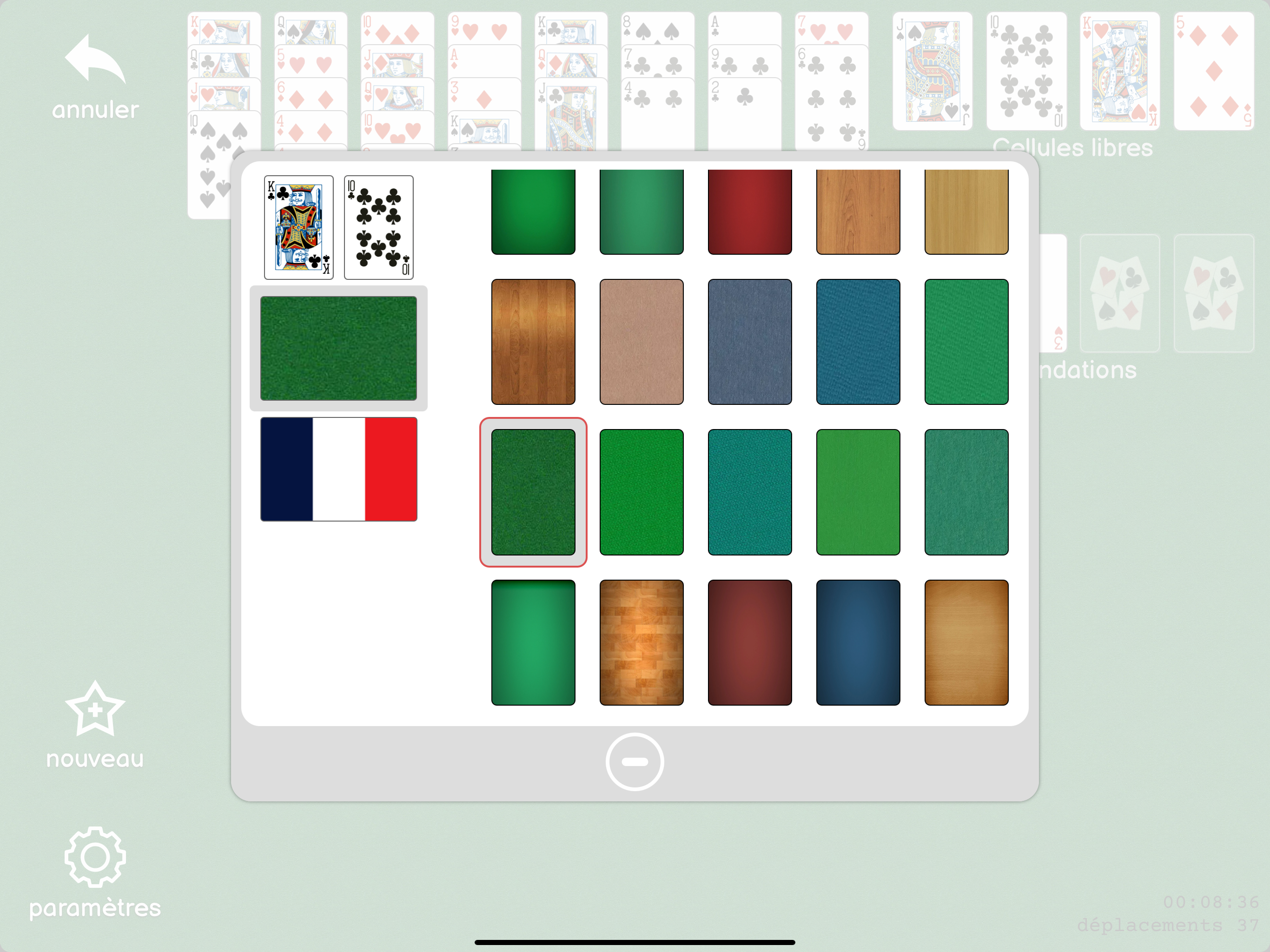 Freecell, jeu de cartes