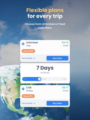eSIM + Internet Plans : GigSky iPad screenshot 3