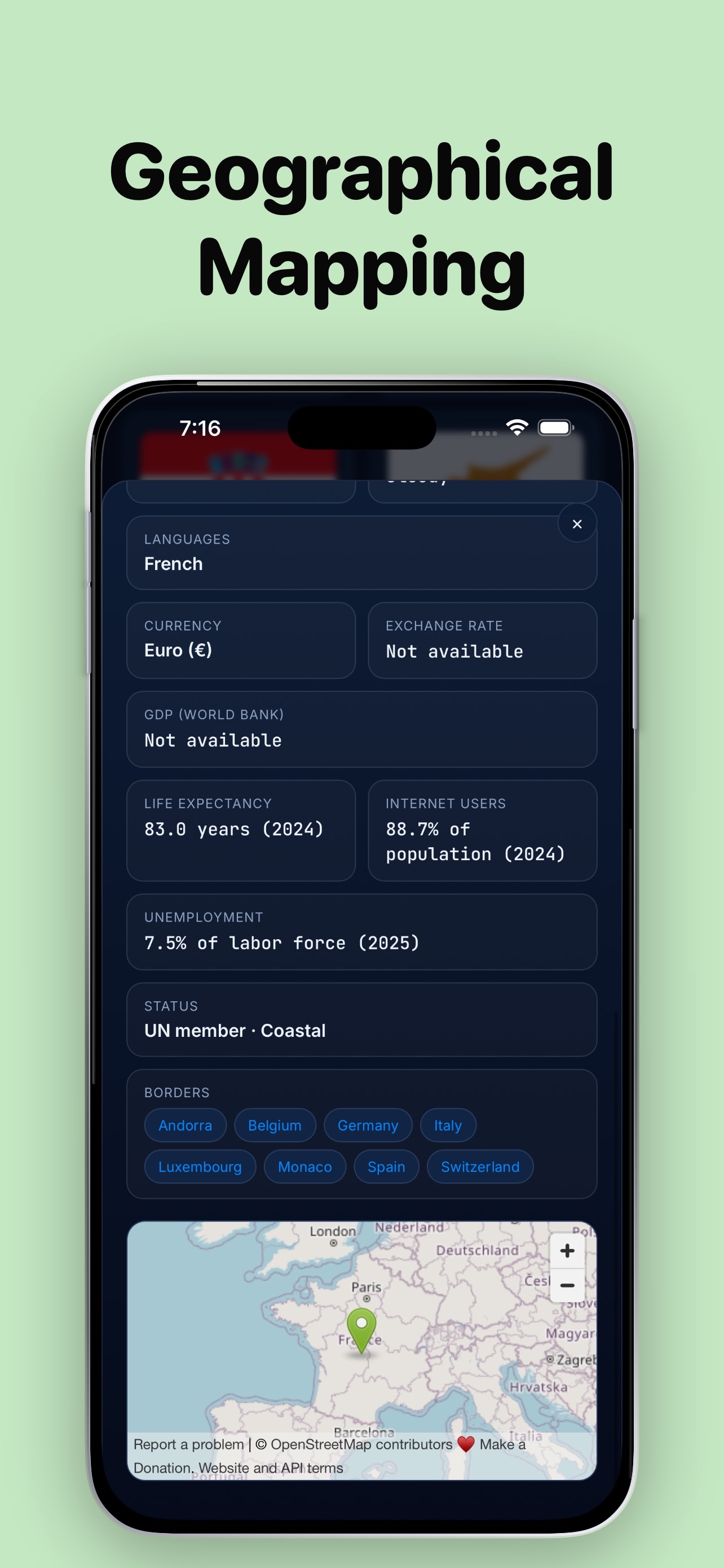 Screenshot 1 of WorldWise: Country Facts