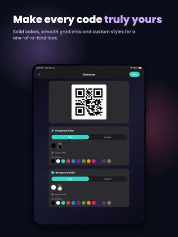 QR Studio - Create & Scan iPad screenshot