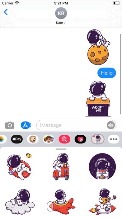 Screenshot #1 pour Cute Astronaut Stickers