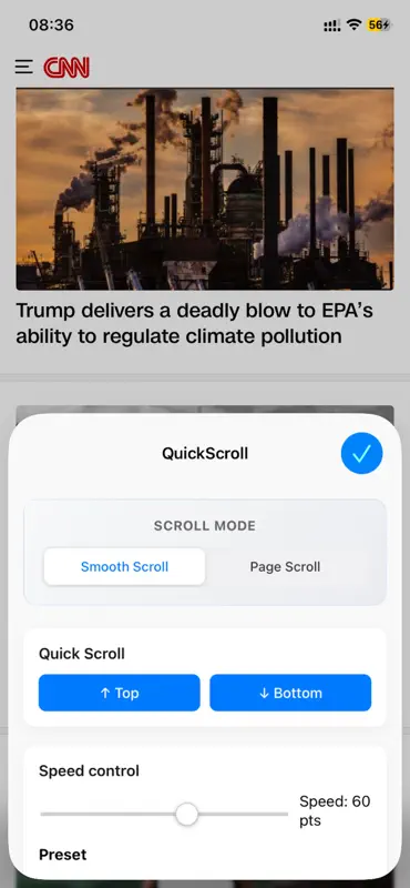 QuickScroll for Safari screenshot 2 of 3