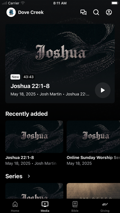Dove Creek Bible Church Screenshot