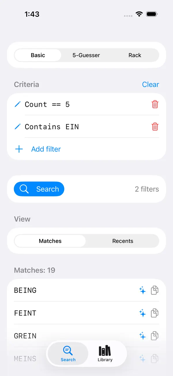 Screenshot #2 pour Enabler: Word Filters