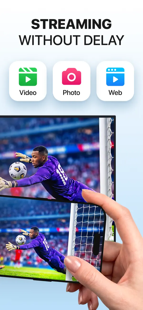 Screen Mirroring App: Smart TV iOS app screenshot showing feature 3