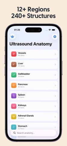 Ultrasound Anatomy Atlas iPhone screenshot