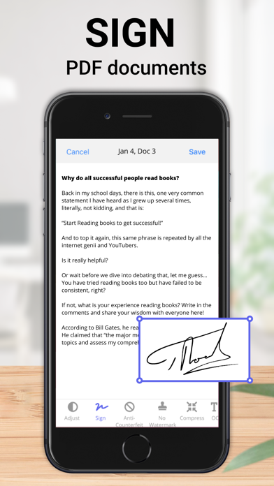 ProScan - Scanner To PDF iPhone screenshot 3 - Business app