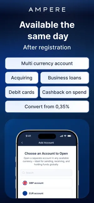 Ampere Mobile Business Account screenshot 2