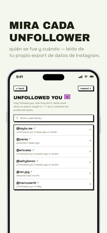 Unfollowers Tracker: No Login iPhone screenshot 2