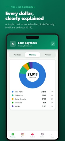 Texas Paycheck Calculator iPhone screenshot