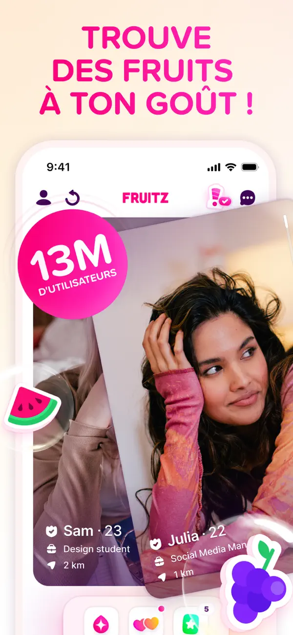 Screenshot #1 pour Fruitz: Appli de rencontre
