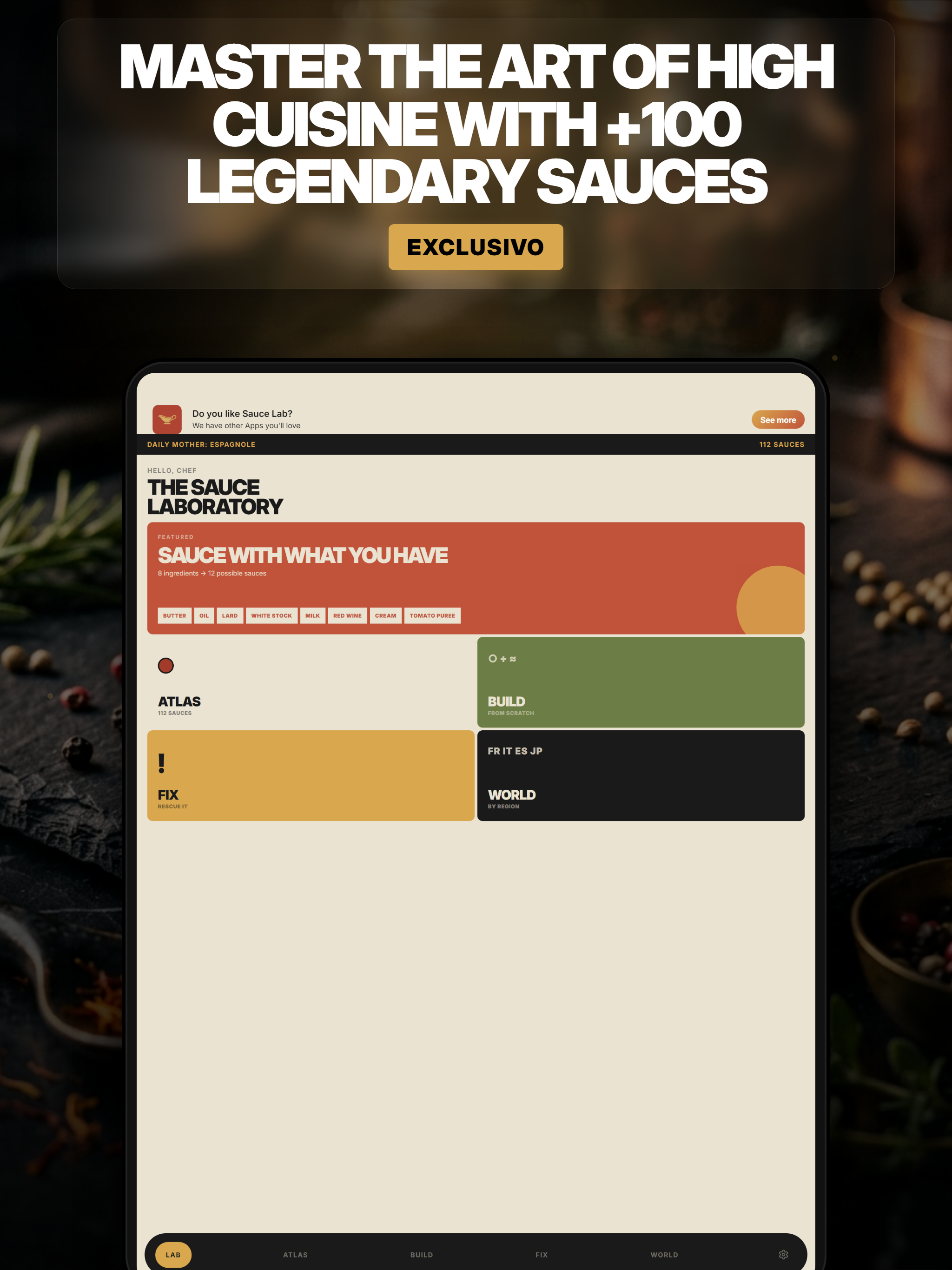 SauceLab: Master the Sauce