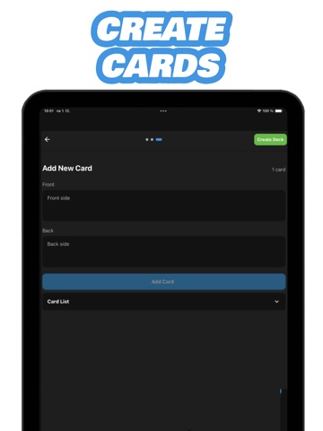 Spaced Repetition Flashcards iPad screenshot