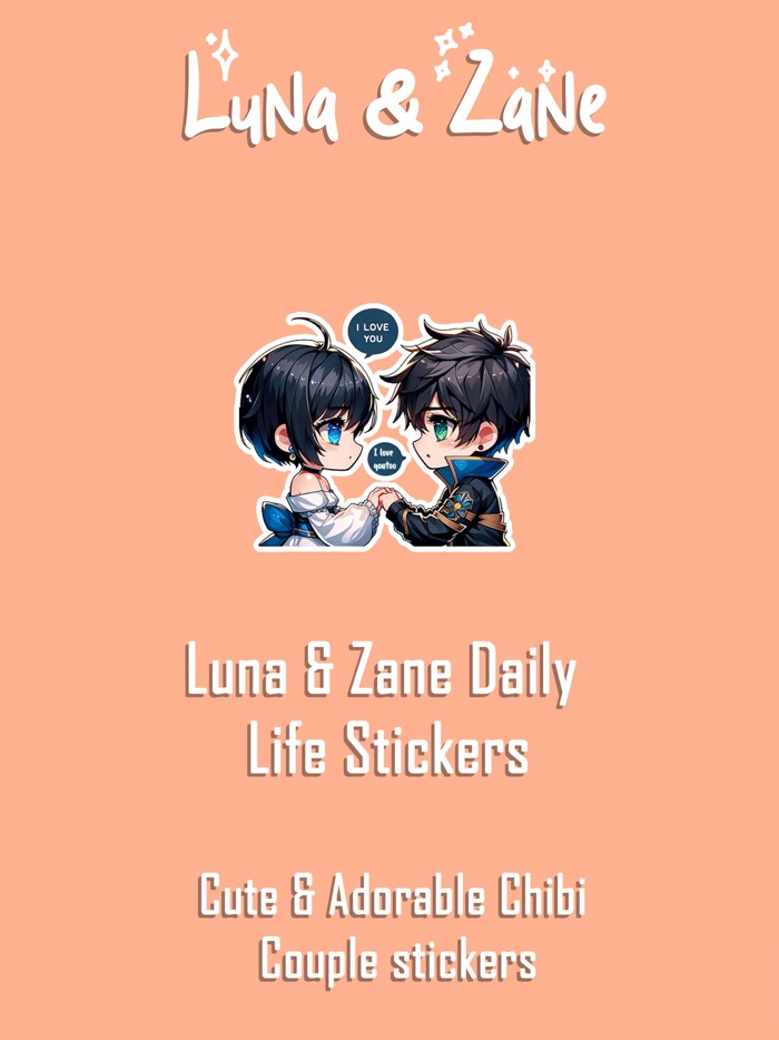 Luna and Zane, Kawaii Stickers
