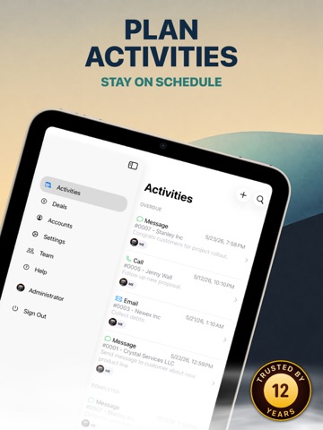 CRM for Business iPad screenshot
