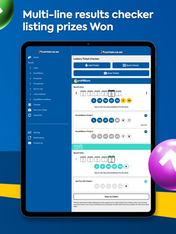 National Lottery Results iPad screenshot
