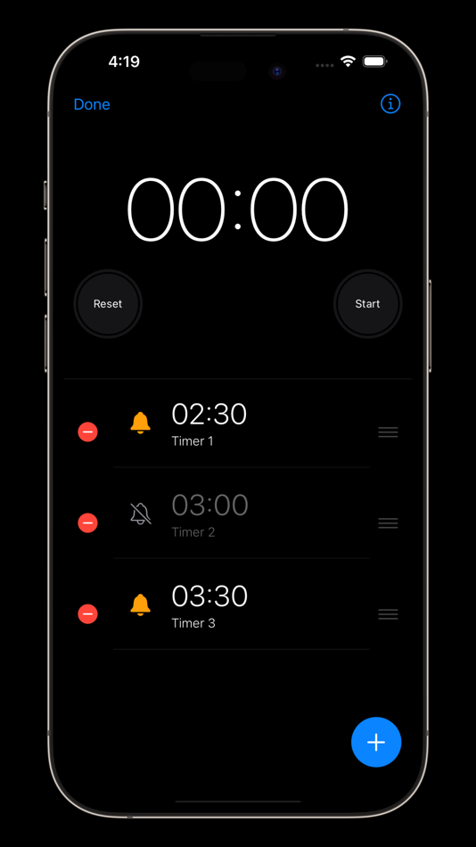 #2. MinSec - Multi Timer (iOS) By: Tomohisa Uchida