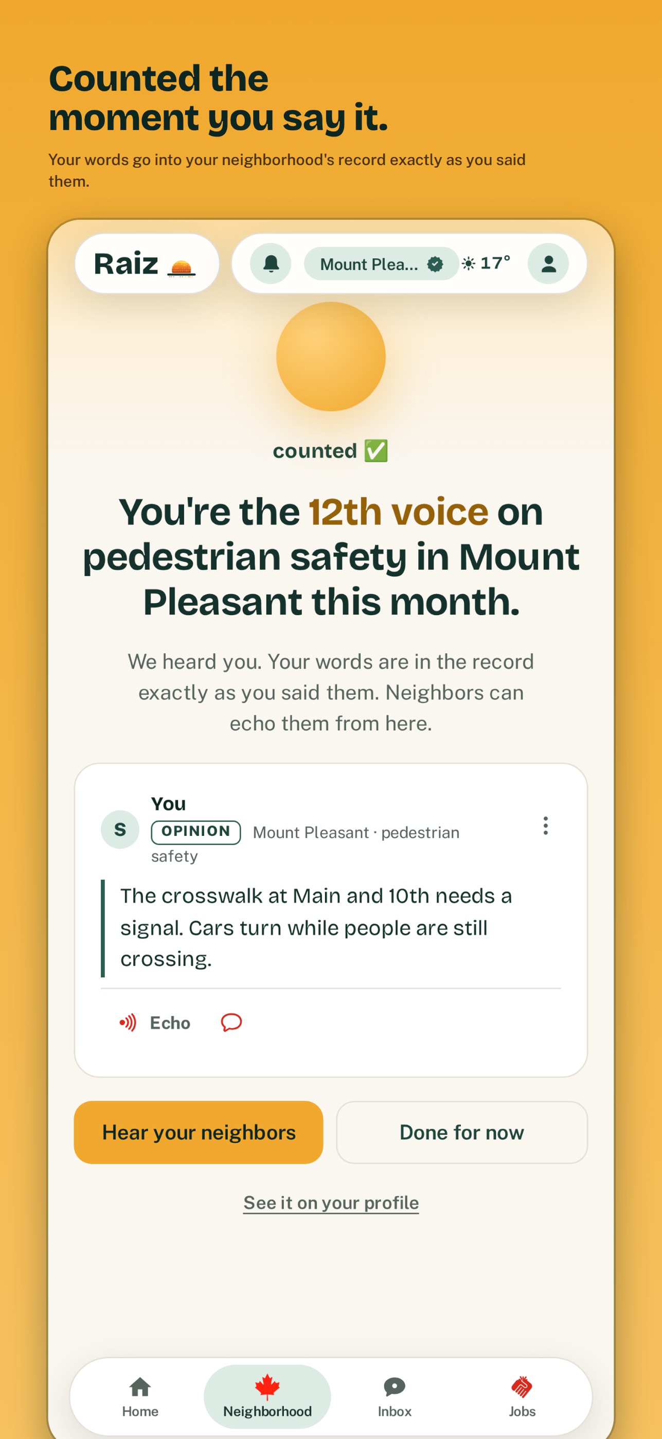 Screenshot 3 of Raiz: Neighborhood Vibe