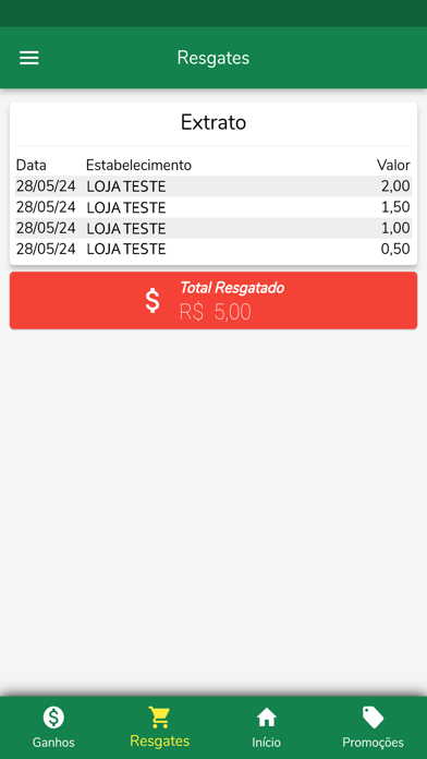 Cashback Fidelidade Screenshot