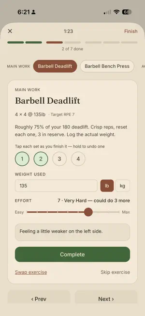 Kiln - Fitness Coach screenshot 1