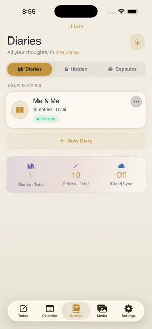 Ullam: Private Diary & Journal screenshot 2