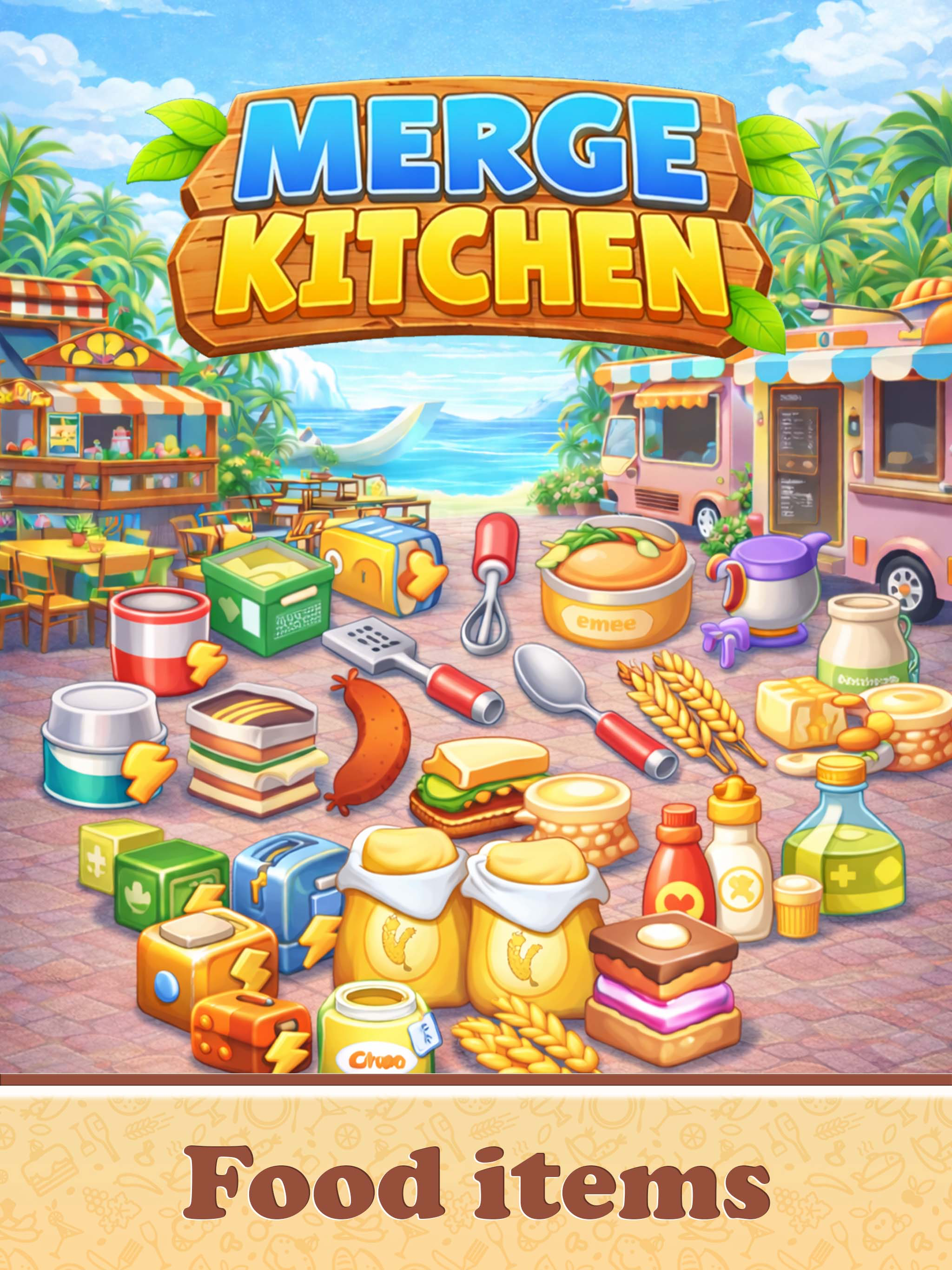 Merge Kitchen Fun Puzzle Games