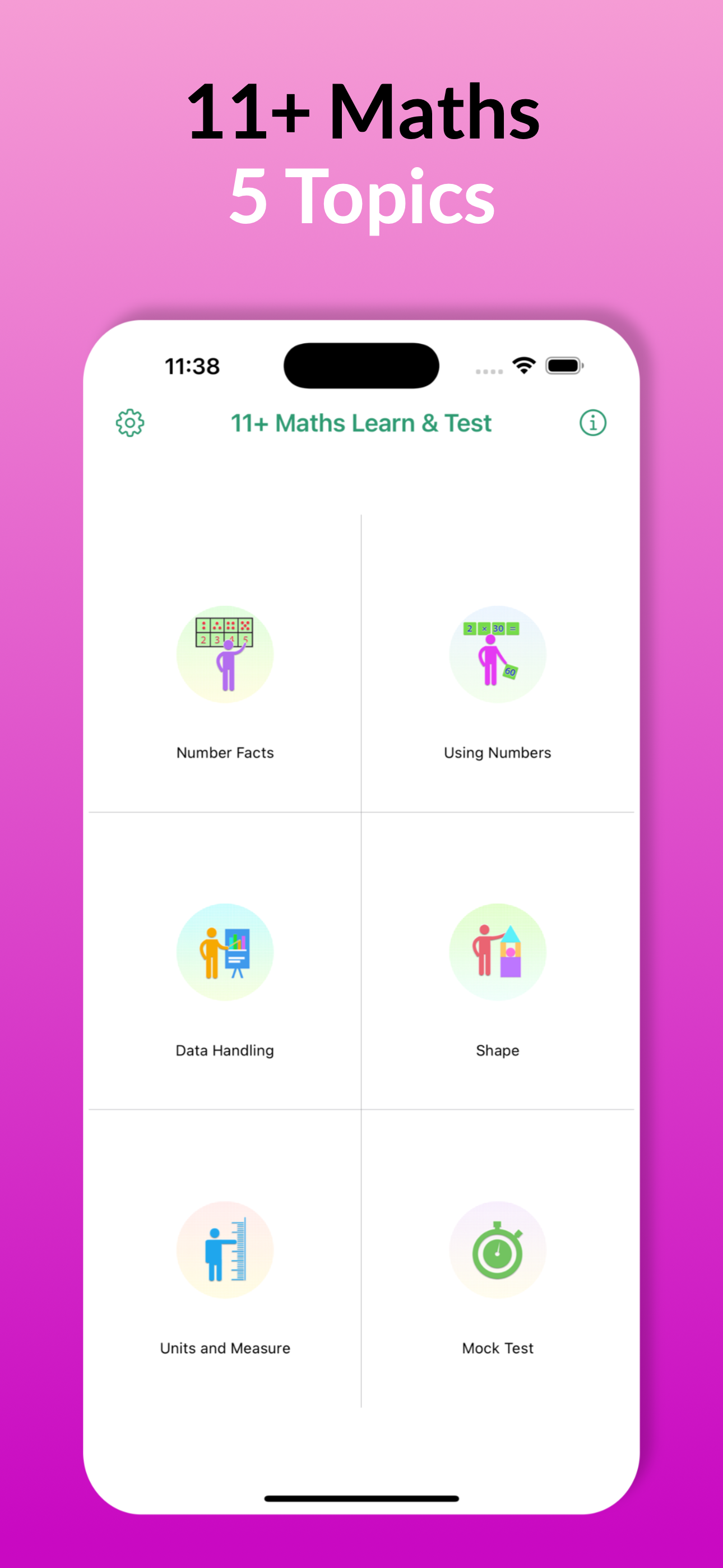 11+ Maths: Learn & Test Lite