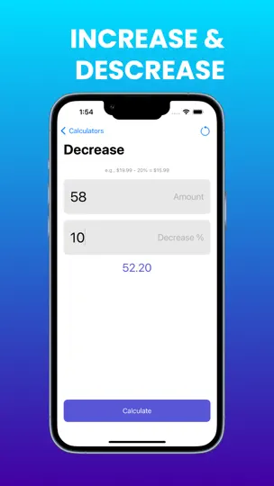 Captura de pantalla de Percent: Percentage Calculator en iPhone 2
