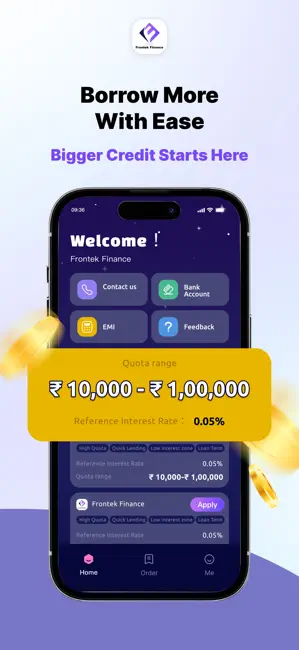 Frontek Finance-instan loan iPhone screenshot 3