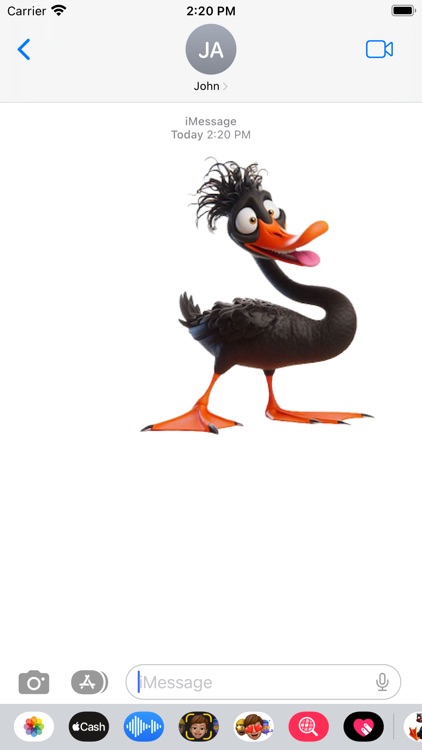 Goofy Black Swan Stickers screenshot-3