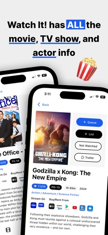 Watch It! Movies & Shows List iPhone screenshot