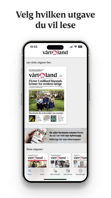 Vårt Land e-avis Screenshot