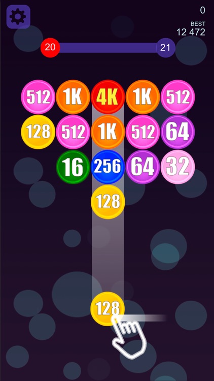 X2 Sticky Balls: 2048 Numbers