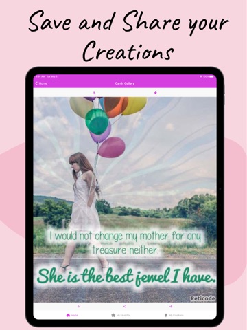Mothers Day Quotes & Editor iPad screenshot