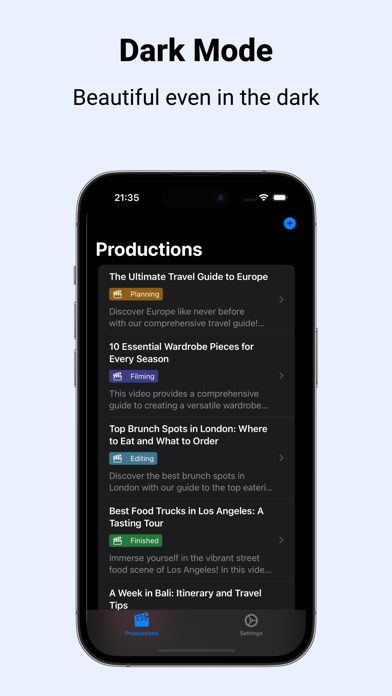 Video Production Planner Screenshot