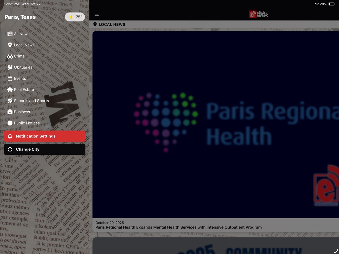 iPad screenshot