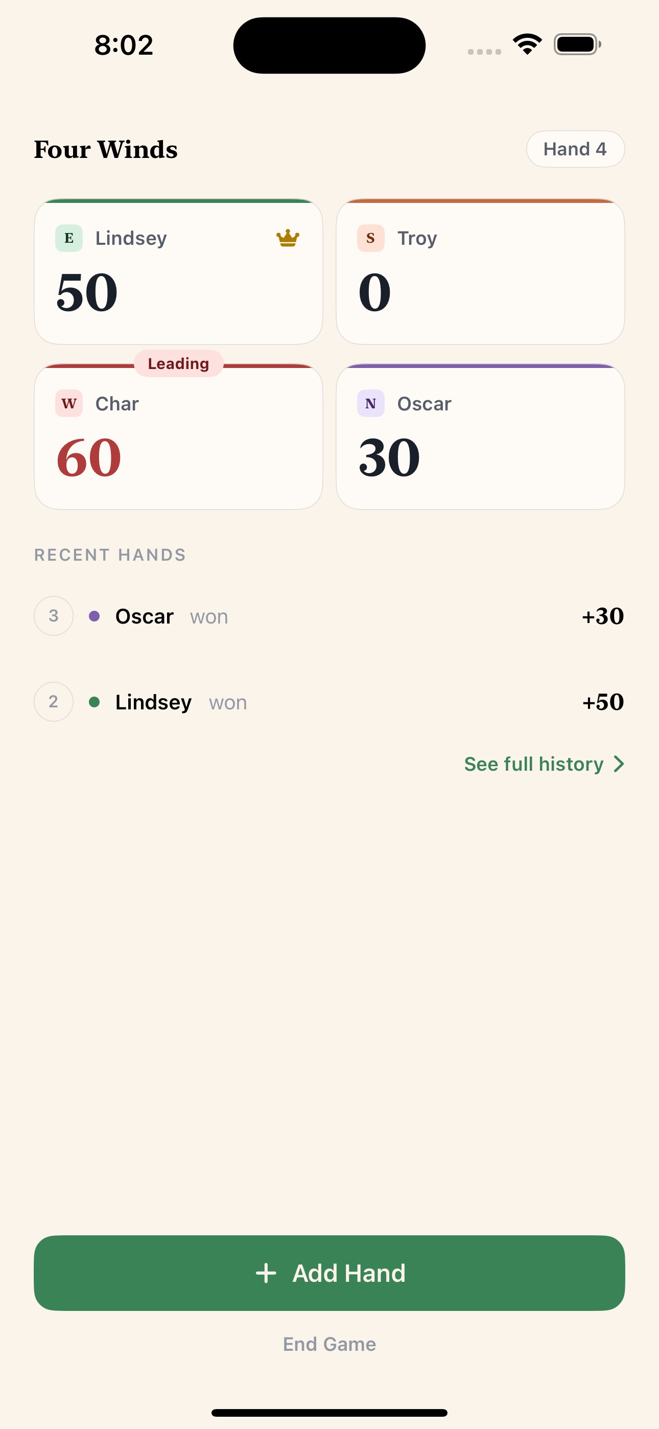 Screenshot 5 of Four Winds: Mahjong Score