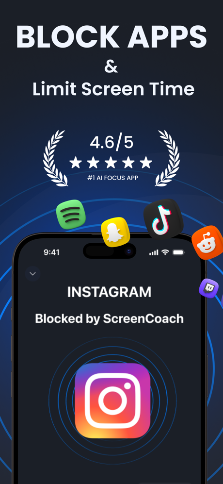 ScreenCoach: Screen Time Focus screenshot 1