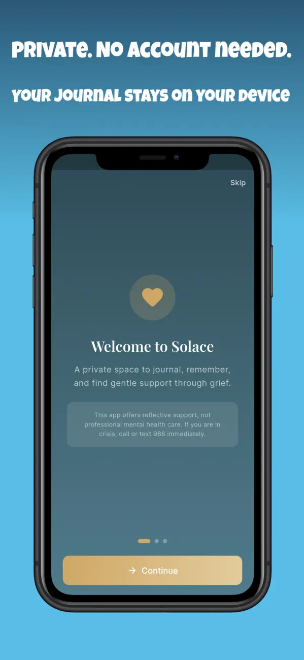 Screenshot #2 pour Solace: Grief & Loss Journal