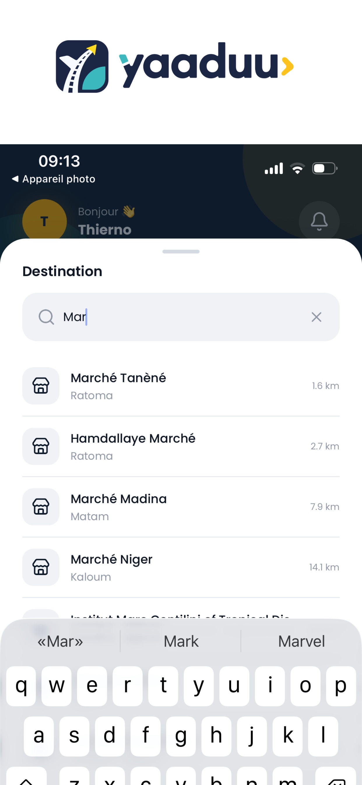 Screenshot 2 of Yaaduu – Taxi & Livraison