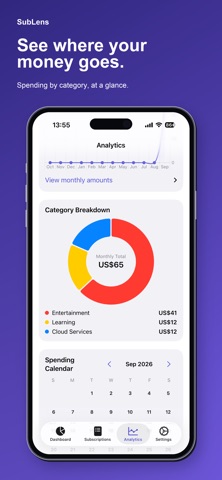 SubLens: Subscription Tracker iPhone screenshot