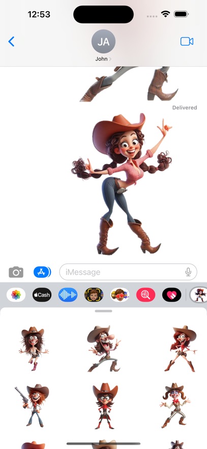 Crazy Cowgirl Stickers
