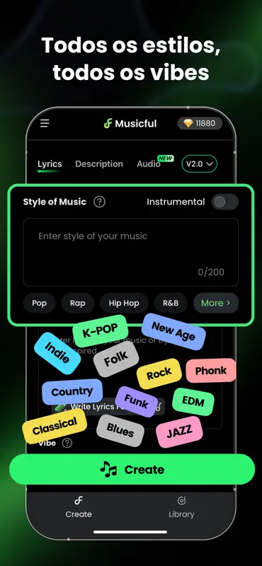 Criador de Musica IA: Musicful screenshot 2 of 6