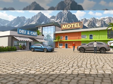 Motel Sim Supermarket Game 3D iPad screenshot