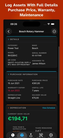 Equipement & Asset Log: Equipt screenshot