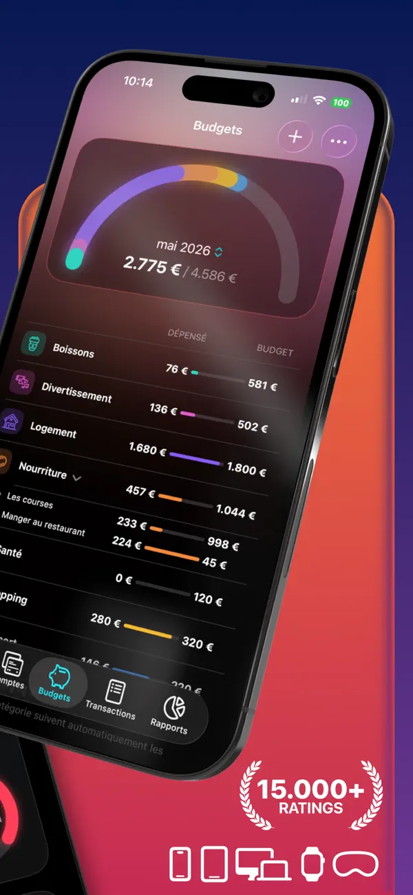 Screenshot #2 pour MoneyCoach Budget & Comptes